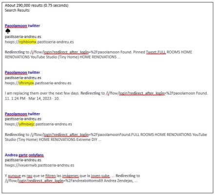 Example Search engine poisoning 2